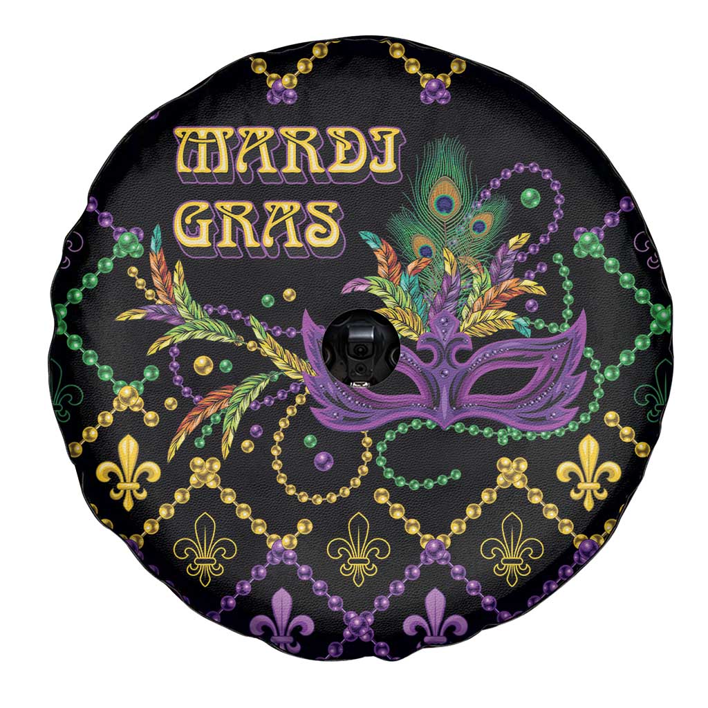 Mardi Gras Carnival Spare Tire Cover Geometric Pattern Vintage - Wonder Print Shop