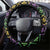 Mardi Gras Carnival Steering Wheel Cover Geometric Pattern Vintage - Wonder Print Shop