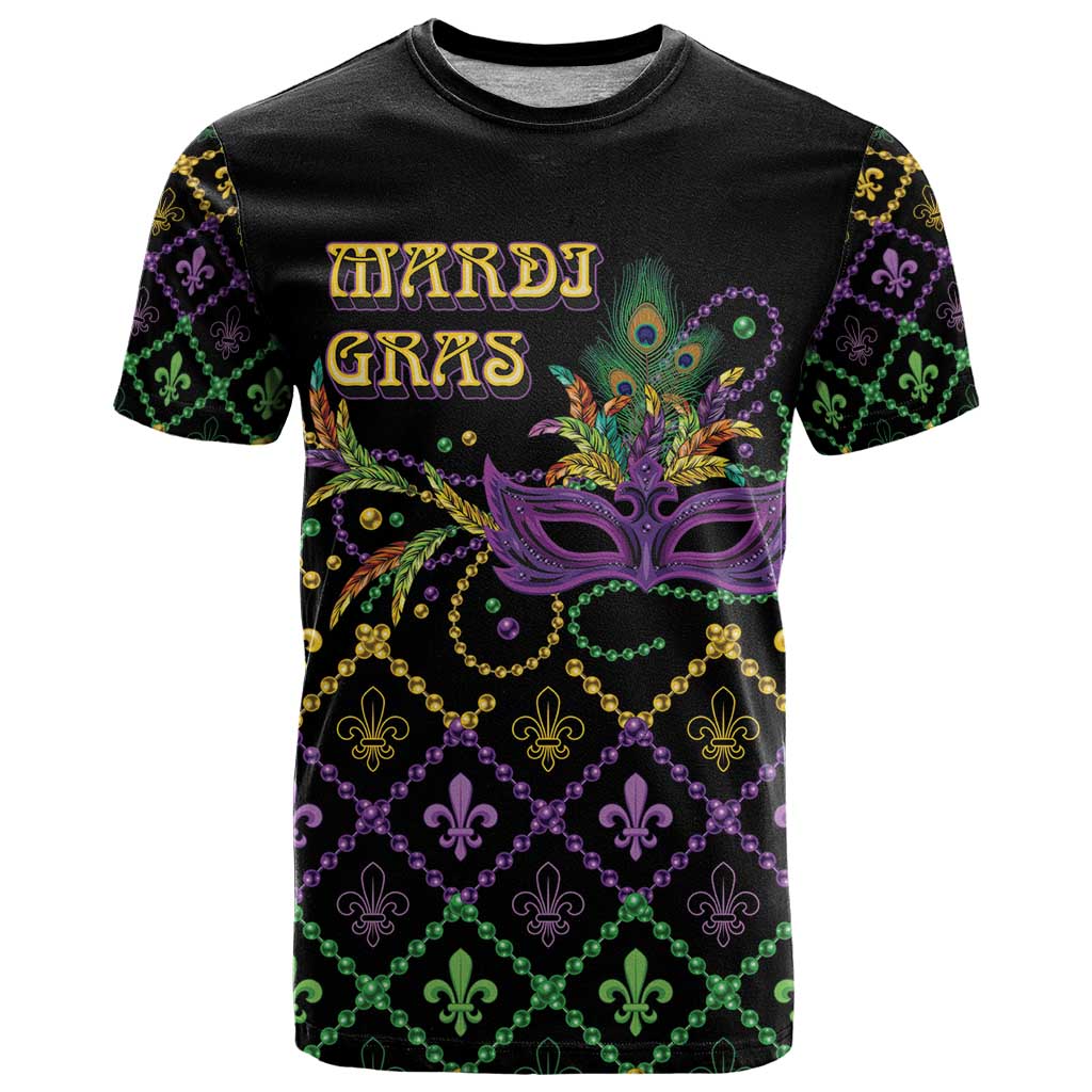 Mardi Gras Carnival T Shirt Geometric Pattern Vintage - Wonder Print Shop