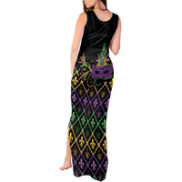 Mardi Gras Carnival Tank Maxi Dress Geometric Pattern Vintage - Wonder Print Shop