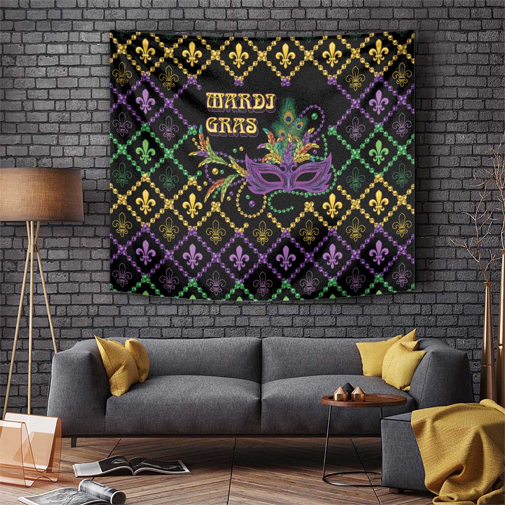 Mardi Gras Carnival Tapestry Geometric Pattern Vintage - Wonder Print Shop