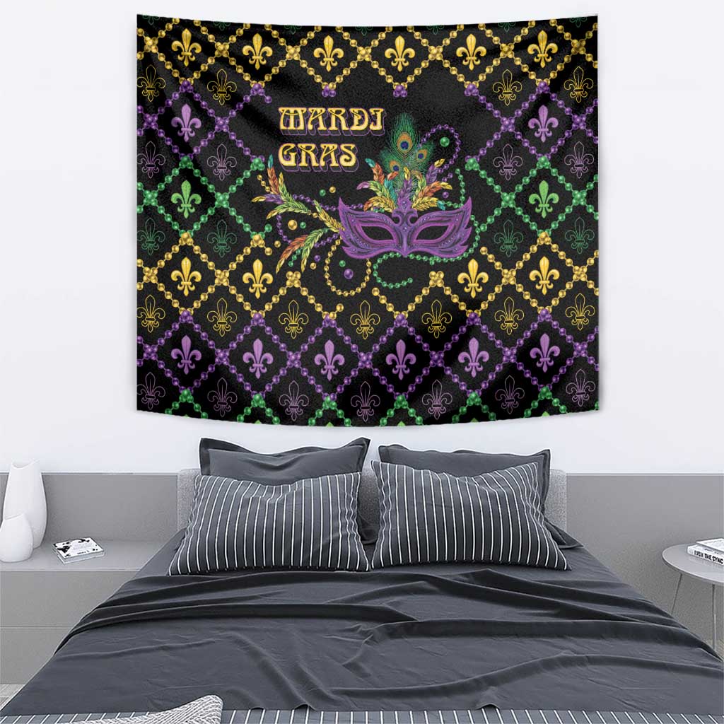 Mardi Gras Carnival Tapestry Geometric Pattern Vintage - Wonder Print Shop