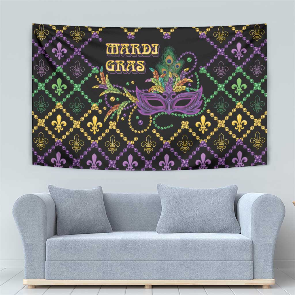 Mardi Gras Carnival Tapestry Geometric Pattern Vintage - Wonder Print Shop