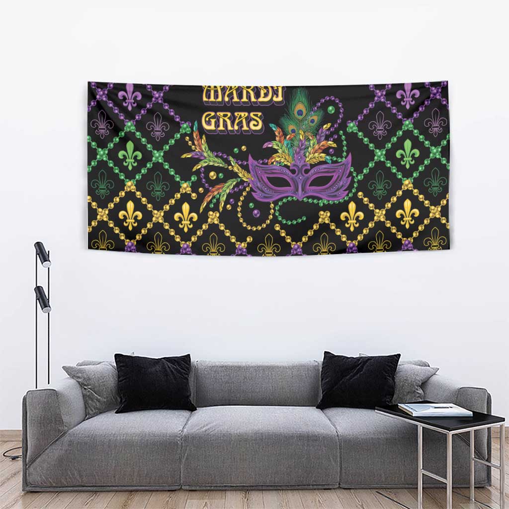 Mardi Gras Carnival Tapestry Geometric Pattern Vintage - Wonder Print Shop