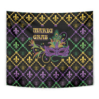 Mardi Gras Carnival Tapestry Geometric Pattern Vintage - Wonder Print Shop