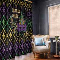 Mardi Gras Carnival Window Curtain Geometric Pattern Vintage - Wonder Print Shop