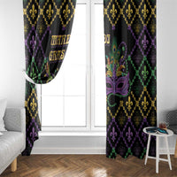 Mardi Gras Carnival Window Curtain Geometric Pattern Vintage - Wonder Print Shop