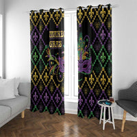 Mardi Gras Carnival Window Curtain Geometric Pattern Vintage - Wonder Print Shop