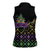 Mardi Gras Carnival Women Sleeveless Polo Shirt Geometric Pattern Vintage - Wonder Print Shop