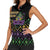 Mardi Gras Carnival Women Sleeveless Polo Shirt Geometric Pattern Vintage - Wonder Print Shop