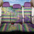 Mardi Gras Fleur De Lis Back Car Seat Cover With Beads Glitter Pattern
