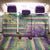Mardi Gras Fleur De Lis Back Car Seat Cover With Beads Glitter Pattern