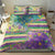 Mardi Gras Fleur De Lis Bedding Set With Beads Glitter Pattern