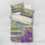 Mardi Gras Fleur De Lis Bedding Set With Beads Glitter Pattern