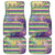 Mardi Gras Fleur De Lis Car Mats With Beads Glitter Pattern