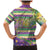 Mardi Gras Fleur De Lis Family Matching Mermaid Dress and Hawaiian Shirt With Beads Glitter Pattern LT9 - Wonder Print Shop