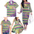 Mardi Gras Fleur De Lis Family Matching Off The Shoulder Long Sleeve Dress and Hawaiian Shirt With Beads Glitter Pattern