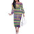 Mardi Gras Fleur De Lis Family Matching Off The Shoulder Long Sleeve Dress and Hawaiian Shirt With Beads Glitter Pattern