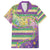 Mardi Gras Fleur De Lis Family Matching Off Shoulder Maxi Dress and Hawaiian Shirt With Beads Glitter Pattern LT9 - Wonder Print Shop