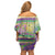 Mardi Gras Fleur De Lis Family Matching Off Shoulder Short Dress and Hawaiian Shirt With Beads Glitter Pattern LT9 - Wonder Print Shop