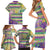 Mardi Gras Fleur De Lis Family Matching Short Sleeve Bodycon Dress and Hawaiian Shirt With Beads Glitter Pattern - Wonder Print Shop