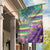 Mardi Gras Fleur De Lis Garden Flag With Beads Glitter Pattern - Wonder Print Shop