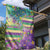 Mardi Gras Fleur De Lis Garden Flag With Beads Glitter Pattern - Wonder Print Shop