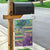 Mardi Gras Fleur De Lis Garden Flag With Beads Glitter Pattern - Wonder Print Shop