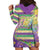 Mardi Gras Fleur De Lis Hoodie Dress With Beads Glitter Pattern - Wonder Print Shop