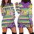 Mardi Gras Fleur De Lis Hoodie Dress With Beads Glitter Pattern - Wonder Print Shop