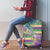 Mardi Gras Fleur De Lis Luggage Cover With Beads Glitter Pattern - Wonder Print Shop