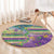 Mardi Gras Fleur De Lis Round Carpet With Beads Glitter Pattern - Wonder Print Shop