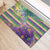 Mardi Gras Fleur De Lis Rubber Doormat With Beads Glitter Pattern - Wonder Print Shop