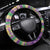 Mardi Gras Fleur De Lis Steering Wheel Cover With Beads Glitter Pattern - Wonder Print Shop
