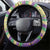 Mardi Gras Fleur De Lis Steering Wheel Cover With Beads Glitter Pattern - Wonder Print Shop