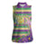 Mardi Gras Fleur De Lis Women Sleeveless Polo Shirt With Beads Glitter Pattern - Wonder Print Shop