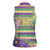 Mardi Gras Fleur De Lis Women Sleeveless Polo Shirt With Beads Glitter Pattern - Wonder Print Shop