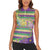 Mardi Gras Fleur De Lis Women Sleeveless Polo Shirt With Beads Glitter Pattern - Wonder Print Shop