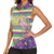 Mardi Gras Fleur De Lis Women Sleeveless Polo Shirt With Beads Glitter Pattern - Wonder Print Shop
