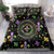Mardi Gras Fleur De Lis Bedding Set With Round Carnival Beads
