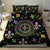 Mardi Gras Fleur De Lis Bedding Set With Round Carnival Beads