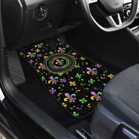 Mardi Gras Fleur De Lis Car Mats With Round Carnival Beads