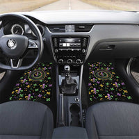 Mardi Gras Fleur De Lis Car Mats With Round Carnival Beads