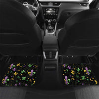 Mardi Gras Fleur De Lis Car Mats With Round Carnival Beads