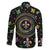 Mardi Gras Fleur De Lis Family Matching Long Sleeve Bodycon Dress and Hawaiian Shirt With Round Carnival Beads LT9 - Wonder Print Shop