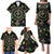 Mardi Gras Fleur De Lis Family Matching Puletasi and Hawaiian Shirt With Round Carnival Beads