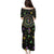 Mardi Gras Fleur De Lis Family Matching Puletasi and Hawaiian Shirt With Round Carnival Beads