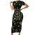 Mardi Gras Fleur De Lis Family Matching Short Sleeve Bodycon Dress and Hawaiian Shirt With Round Carnival Beads - Wonder Print Shop