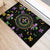 Mardi Gras Fleur De Lis Rubber Doormat With Round Carnival Beads - Wonder Print Shop