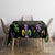 Mardi Gras Fleur De Lis Tablecloth With Round Carnival Beads - Wonder Print Shop
